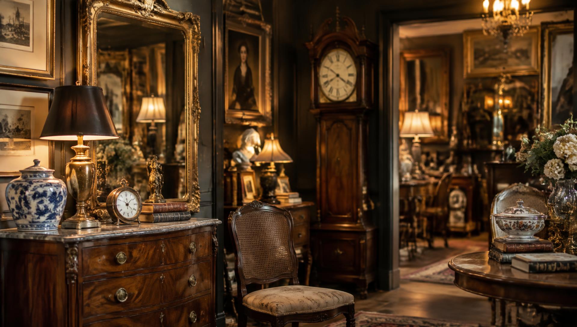 Interior de la tienda de antigüedades